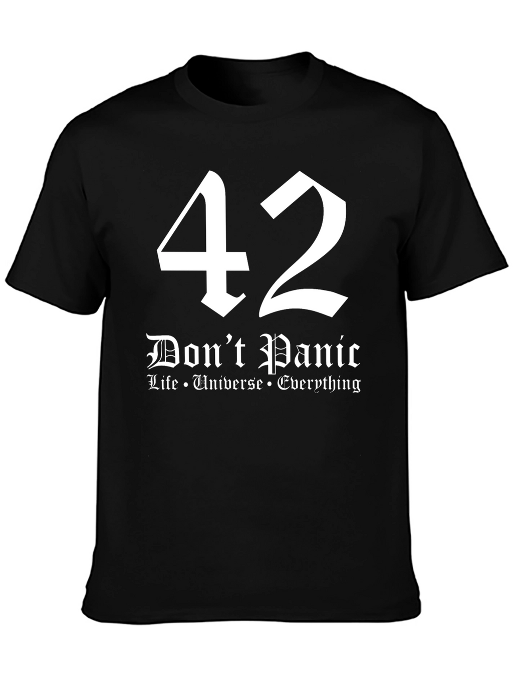 Camiseta Negra 42 Dont Panic