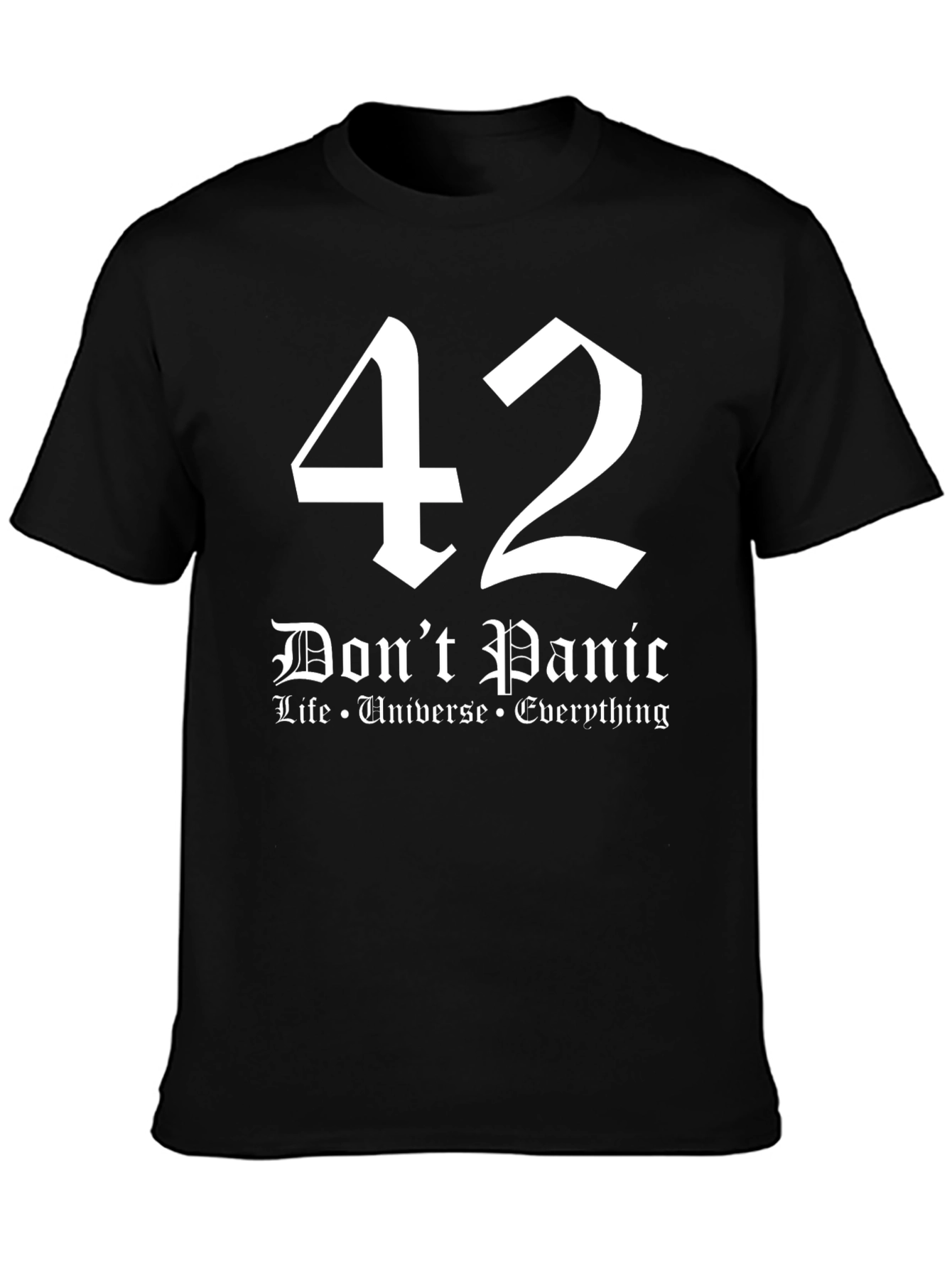 Camiseta Negra 42 Dont Panic