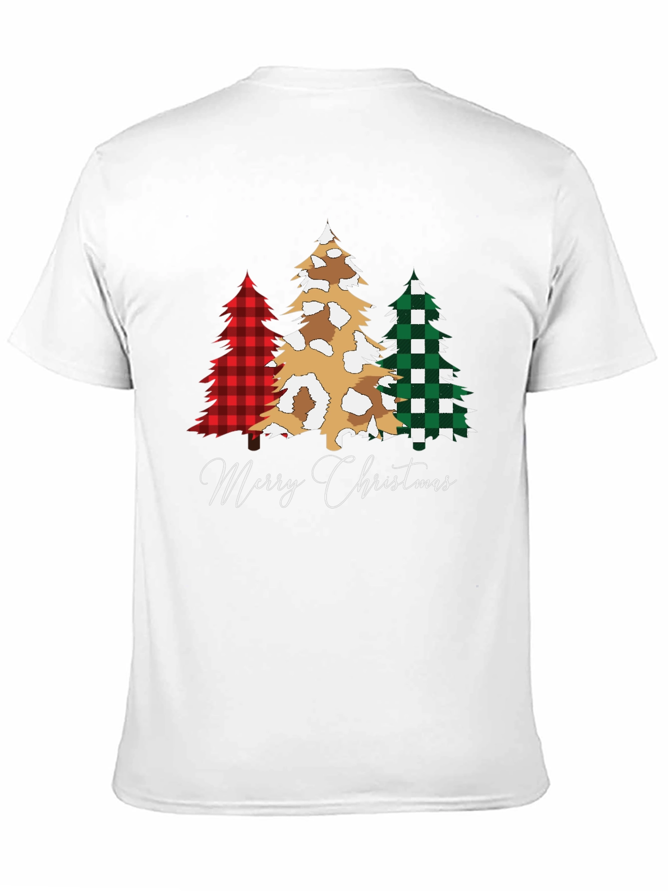 Camiseta Navideña con Árboles