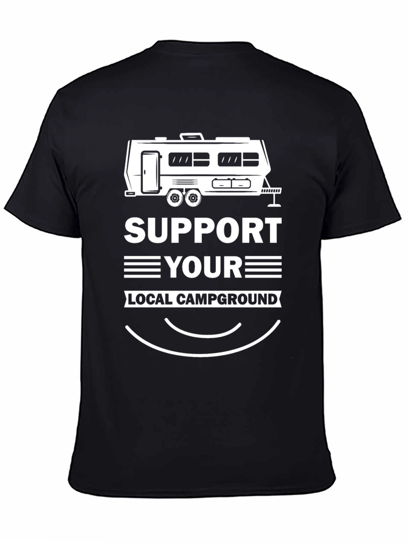 Camiseta Negra Apoya Tu Campamento Local