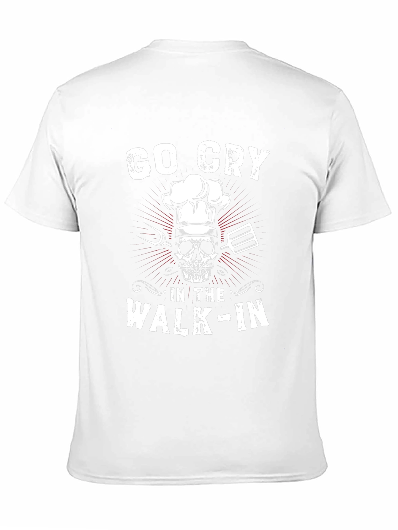 Camiseta Negra Chef Esqueleto - Go Cry In The Walk-In