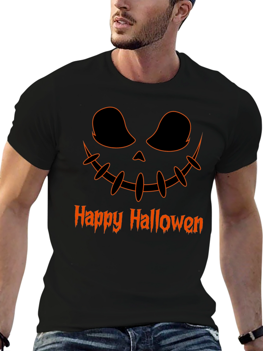 Camiseta Halloween Diseño Calabaza