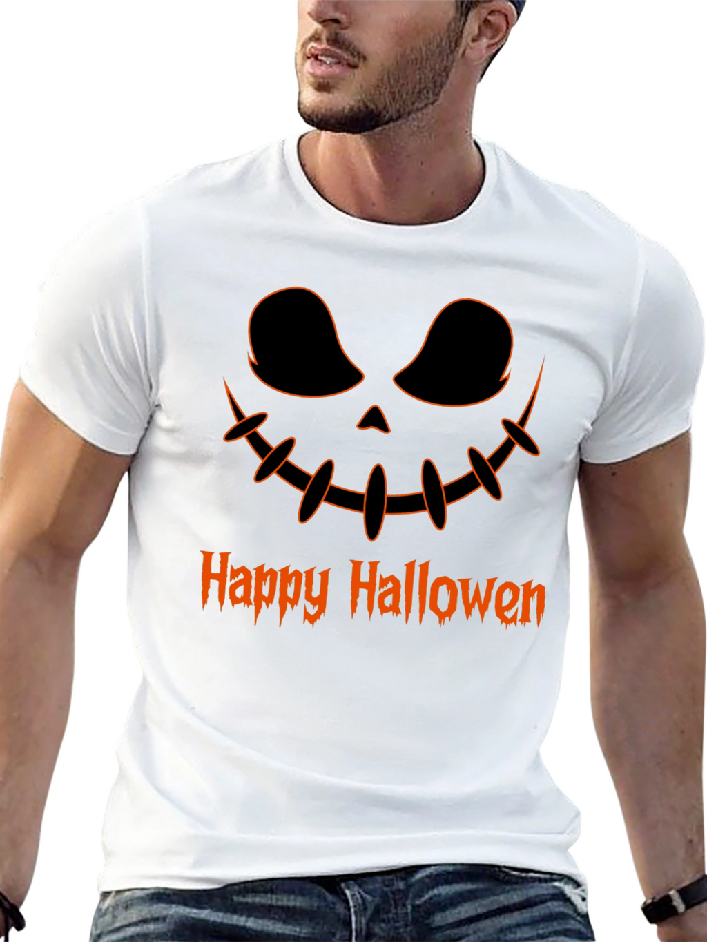 Camiseta Halloween Diseño Calabaza