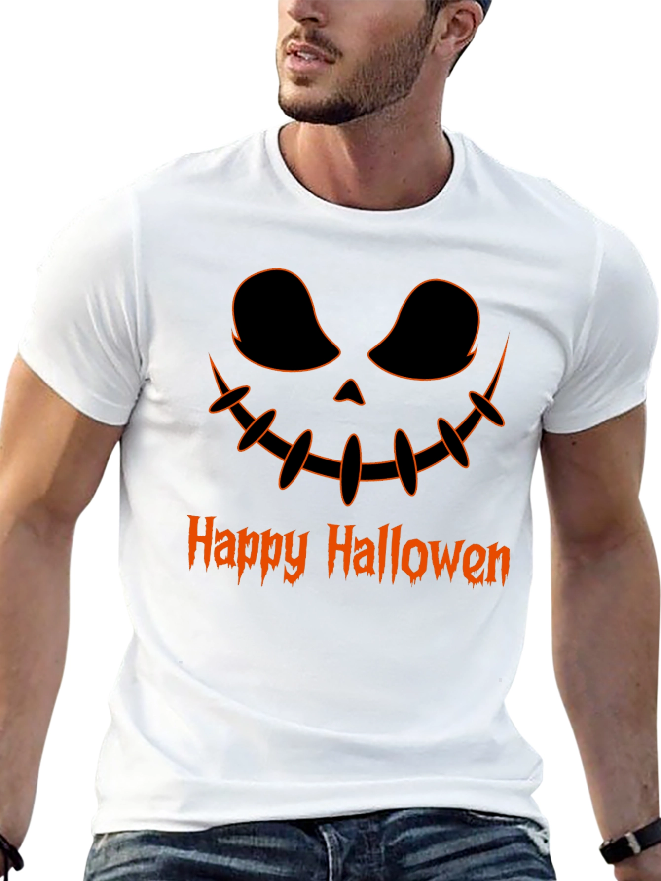 Camiseta Halloween Diseño Calabaza