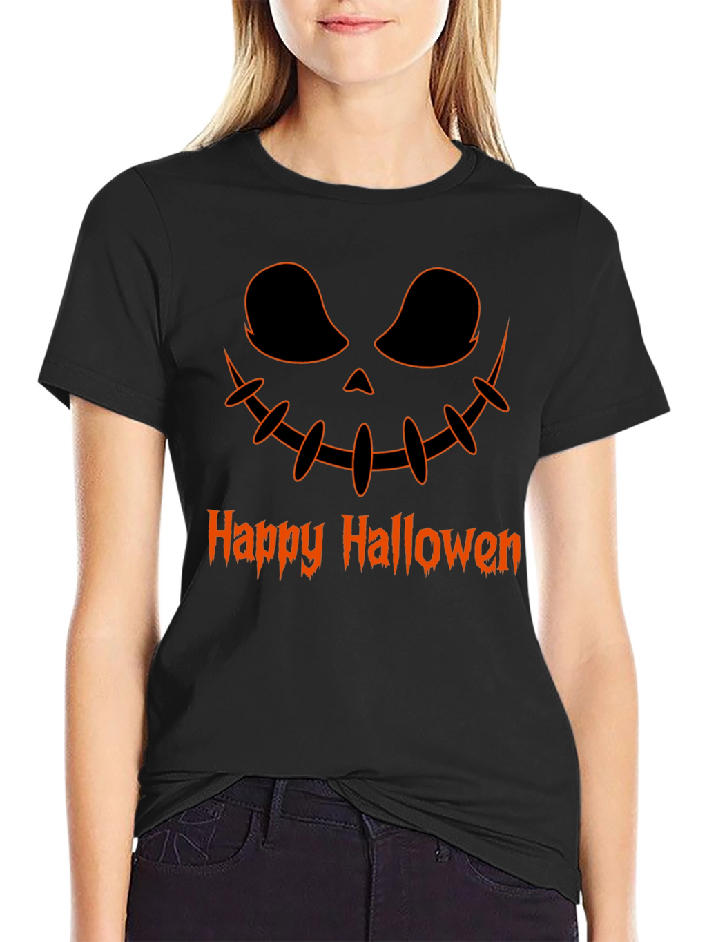 Camiseta Halloween Diseño Calabaza