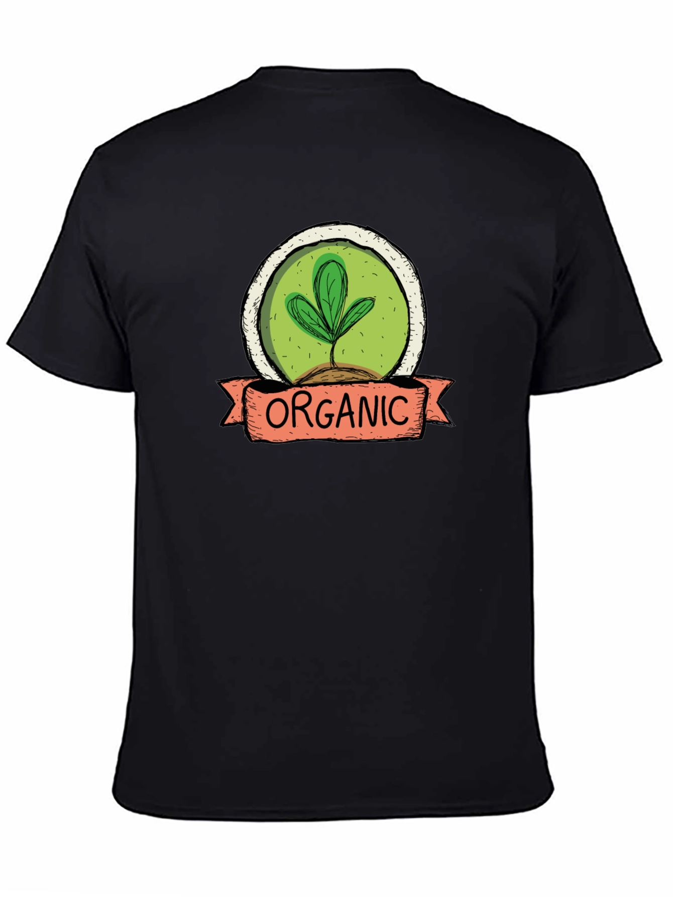Camiseta Hombre Algodón Orgánico Diseño Planta