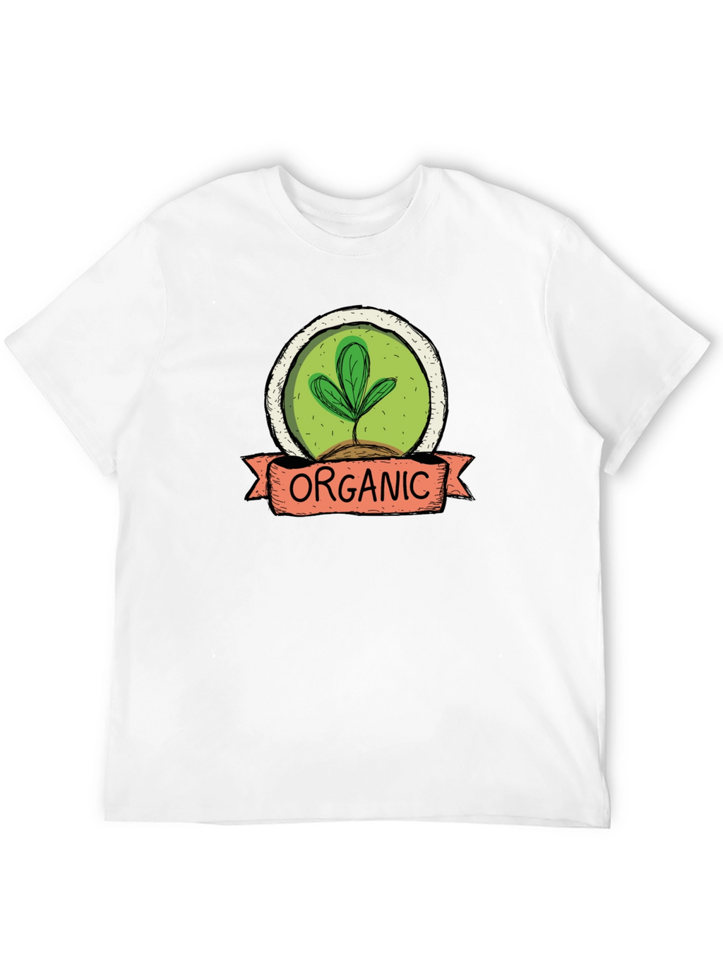 Camiseta Hombre Algodón Orgánico Diseño Planta