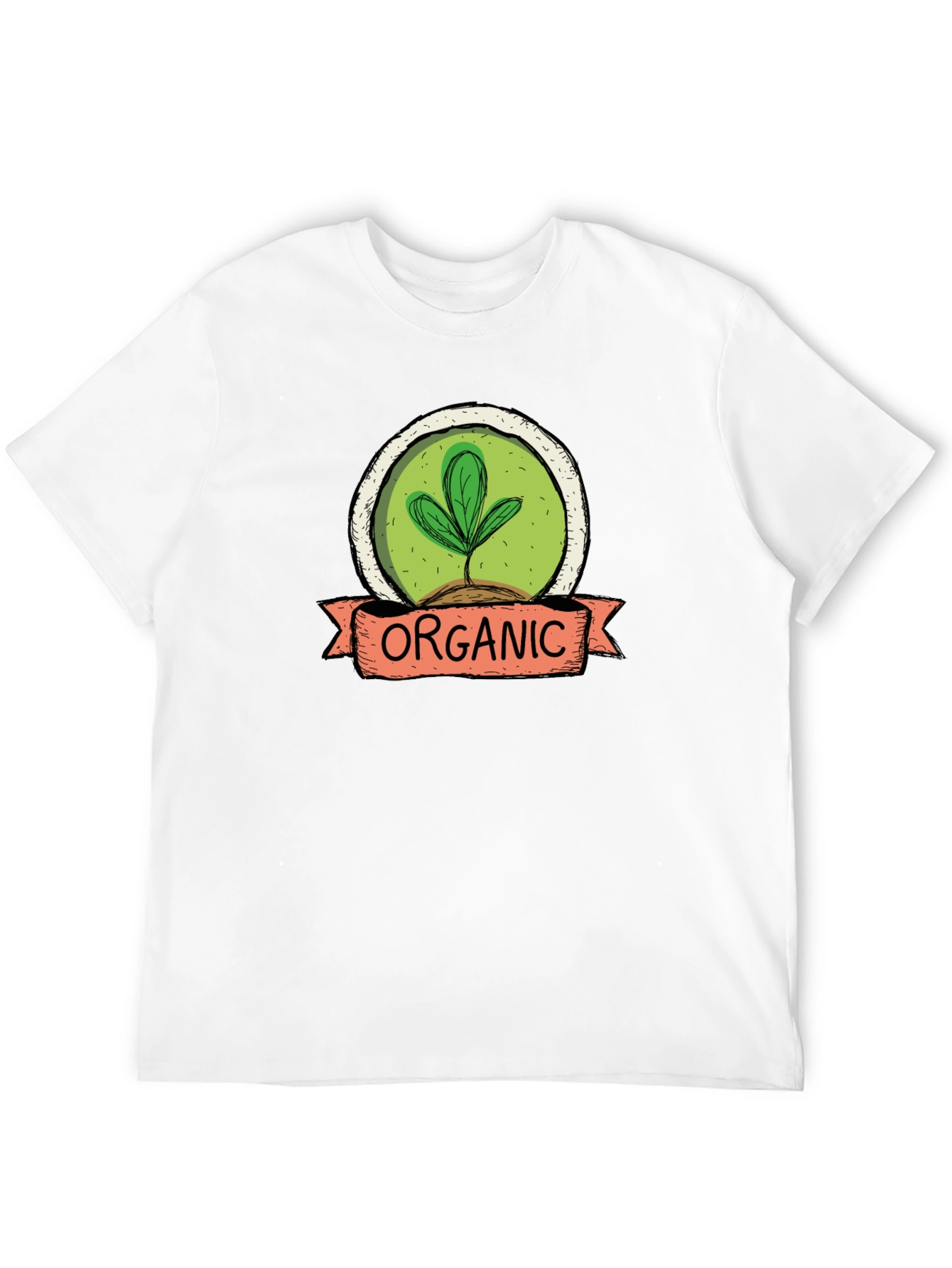 Camiseta Hombre Algodón Orgánico Diseño Planta