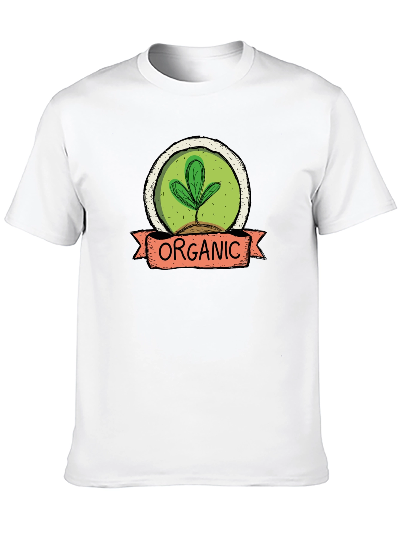 Camiseta Hombre Algodón Orgánico Diseño Planta
