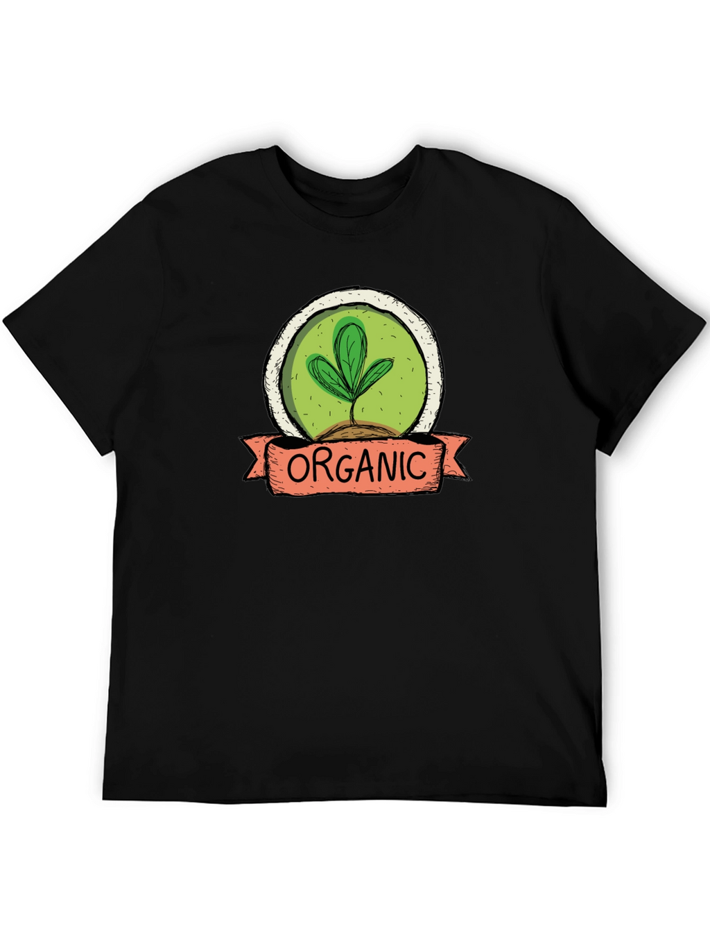 Camiseta Hombre Algodón Orgánico Diseño Planta