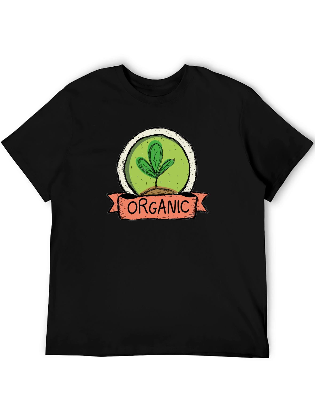 Camiseta Hombre Algodón Orgánico Diseño Planta