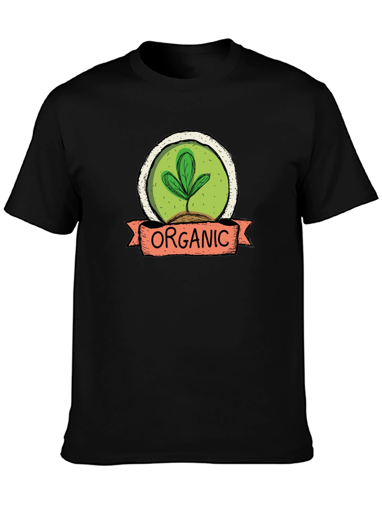 Camiseta Hombre Algodón Orgánico Diseño Planta