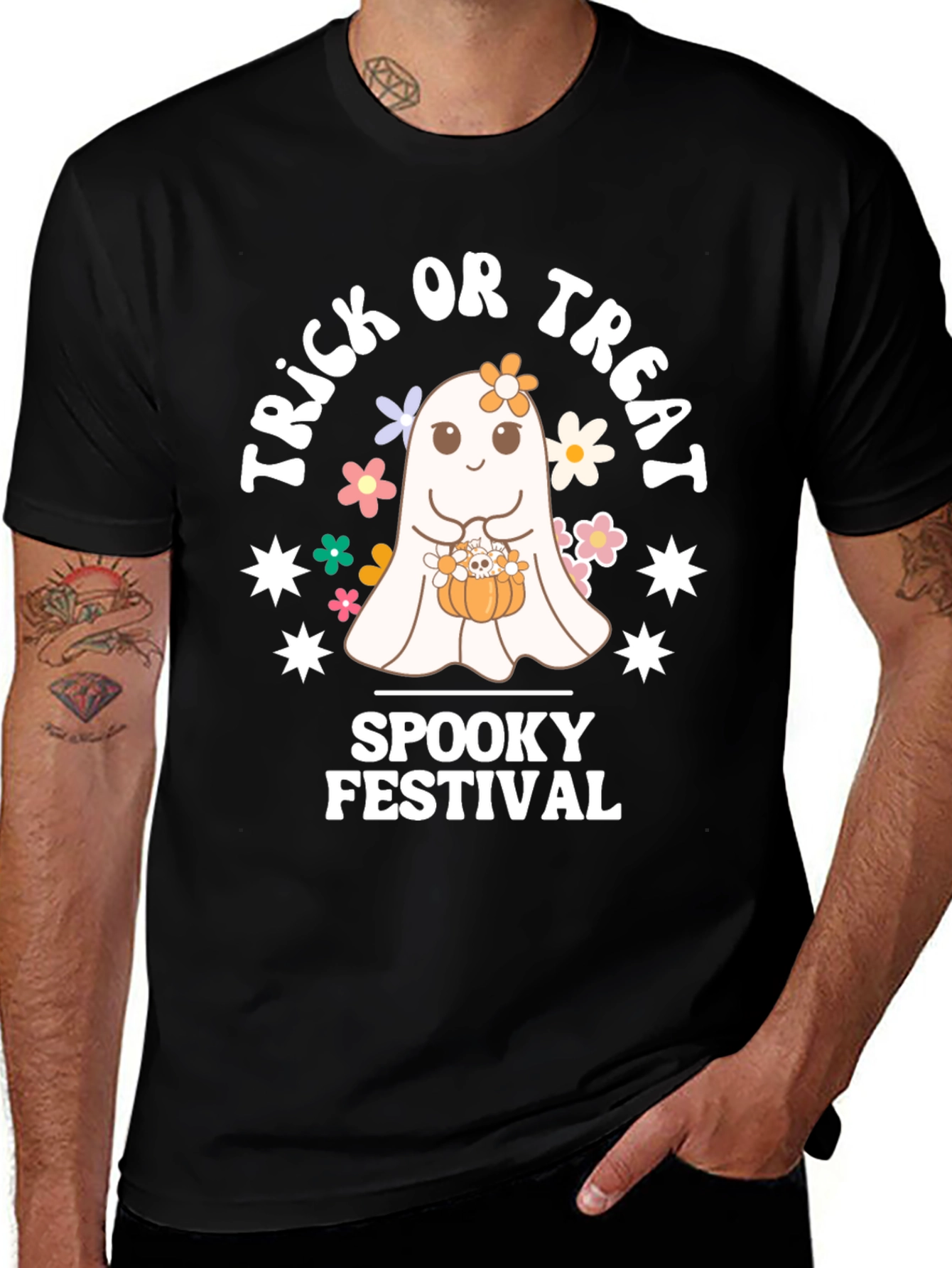 Camiseta Festiva de Halloween Trick or Treat