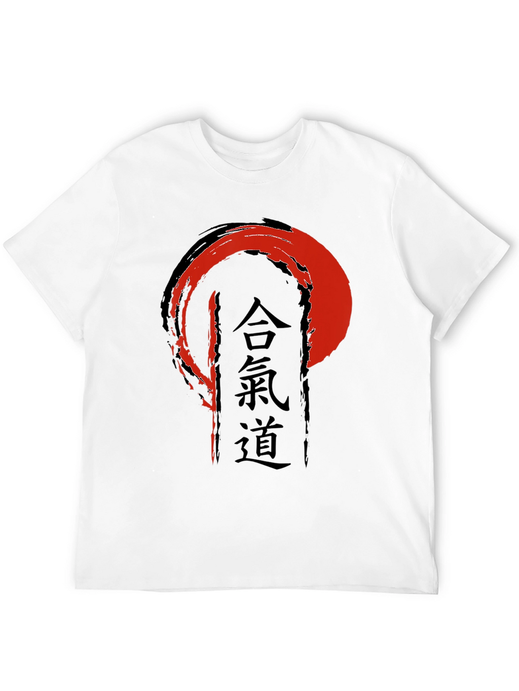 Camiseta Negra con Diseño Aikido Japonés