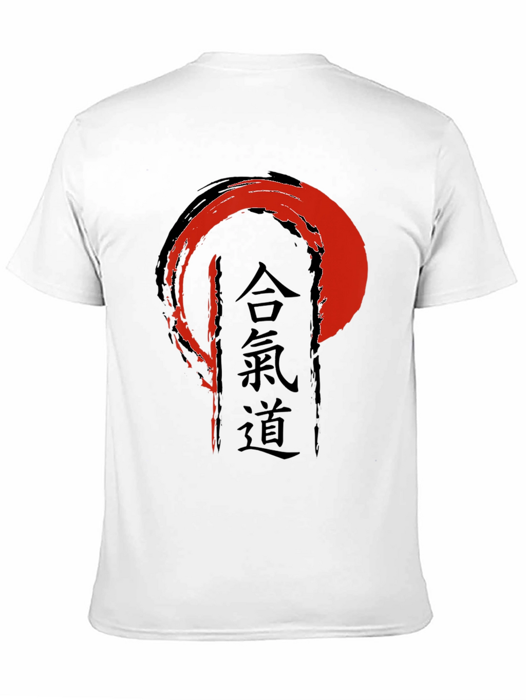 Camiseta Negra con Diseño Aikido Japonés