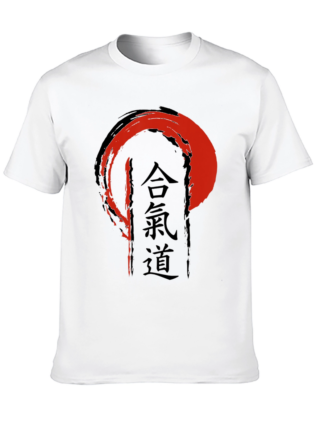 Camiseta Negra con Diseño Aikido Japonés