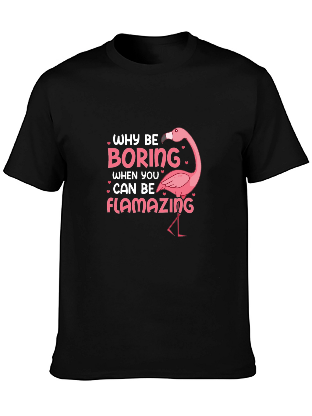 Camiseta Negra con Diseño de Flamenco Flamazing