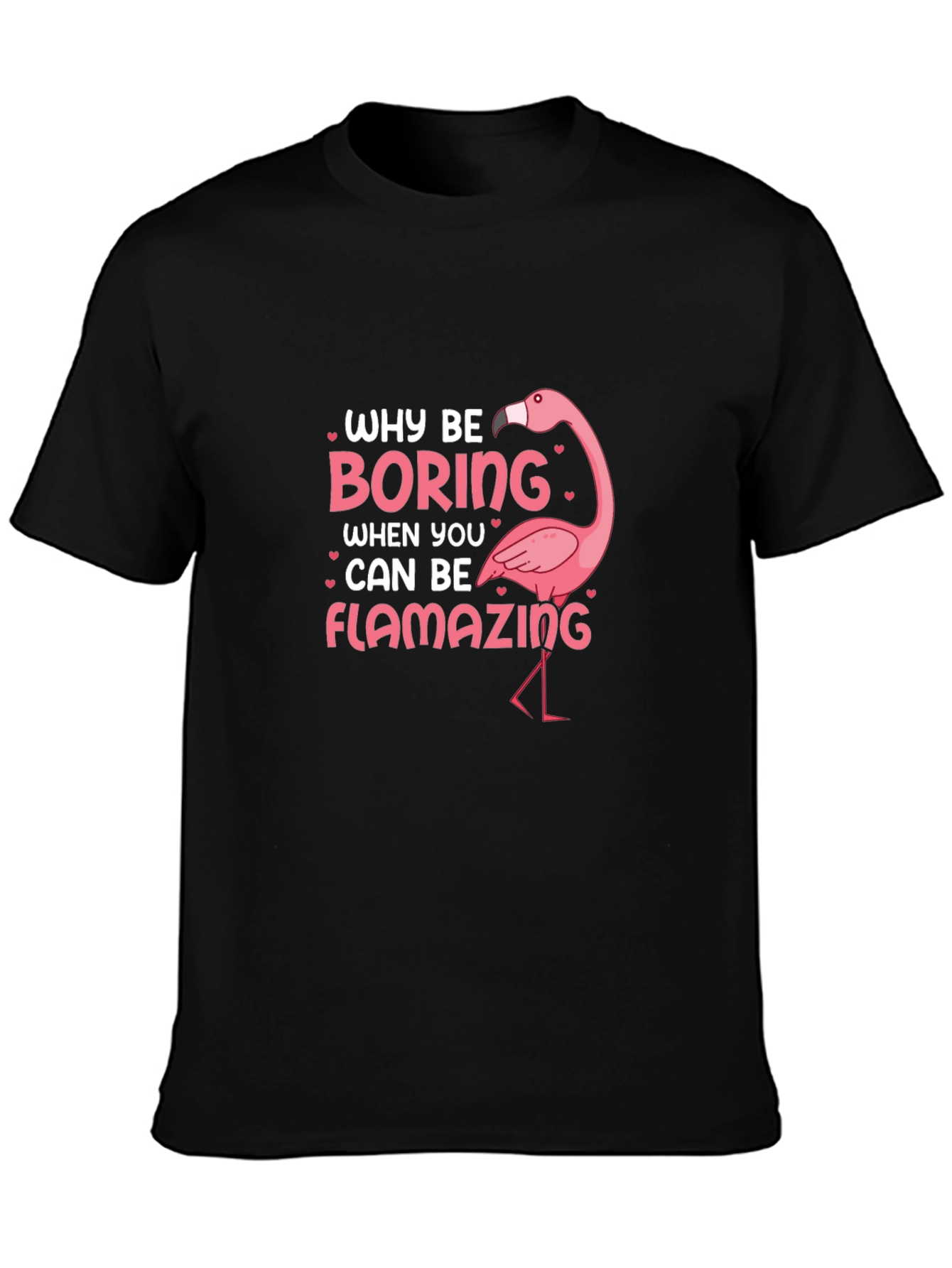 Camiseta Negra con Diseño de Flamenco Flamazing