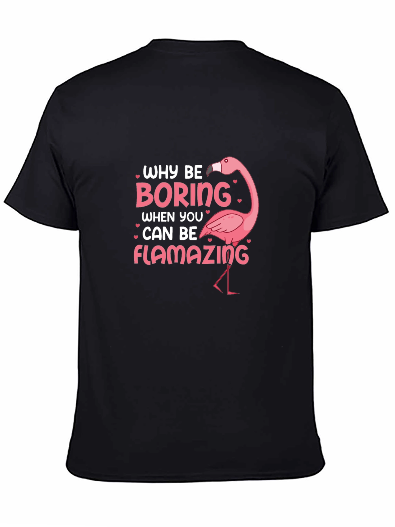 Camiseta Negra con Diseño de Flamenco Flamazing