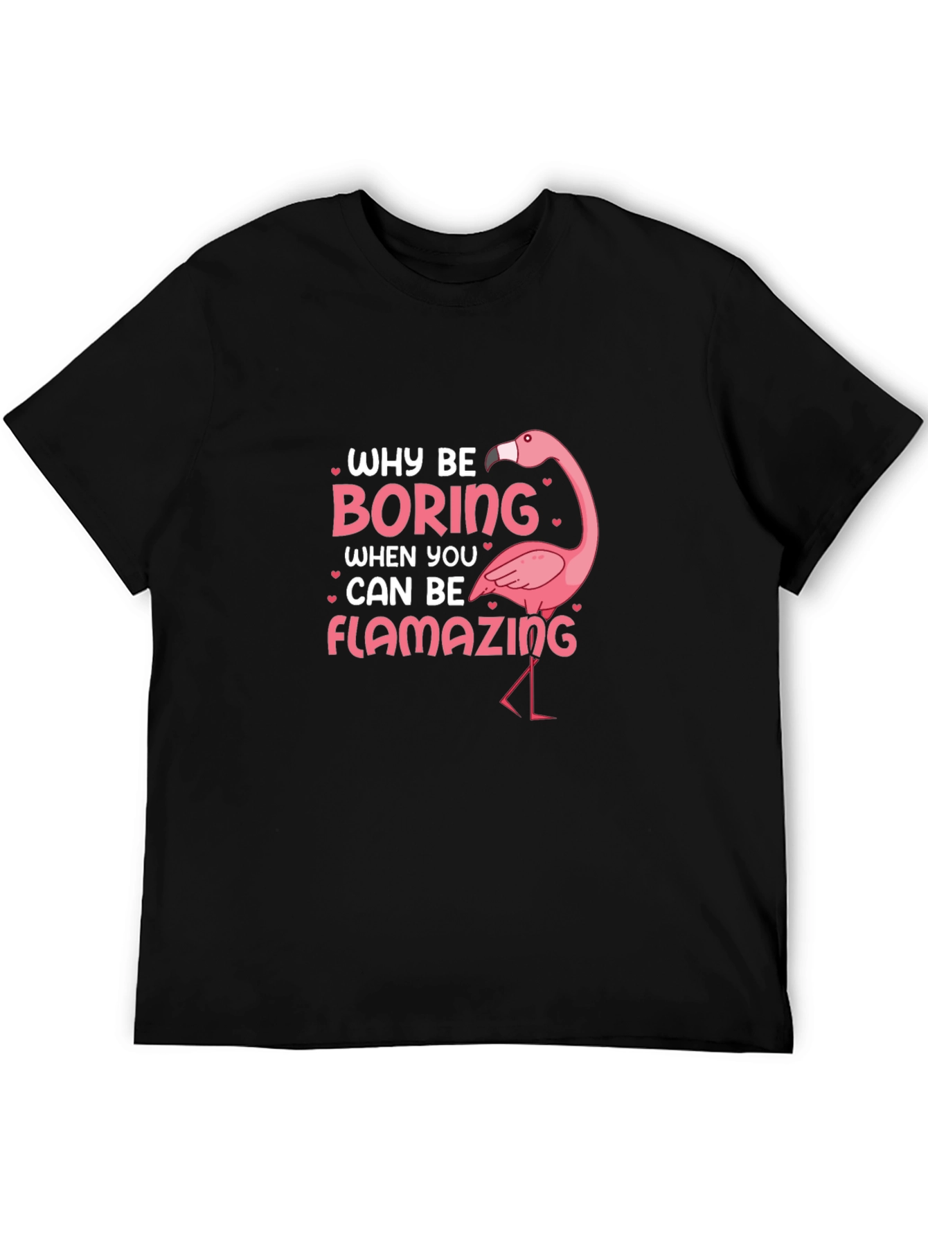 Camiseta Negra con Diseño de Flamenco Flamazing