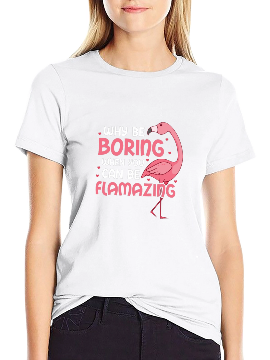 Camiseta Negra con Diseño de Flamenco Flamazing