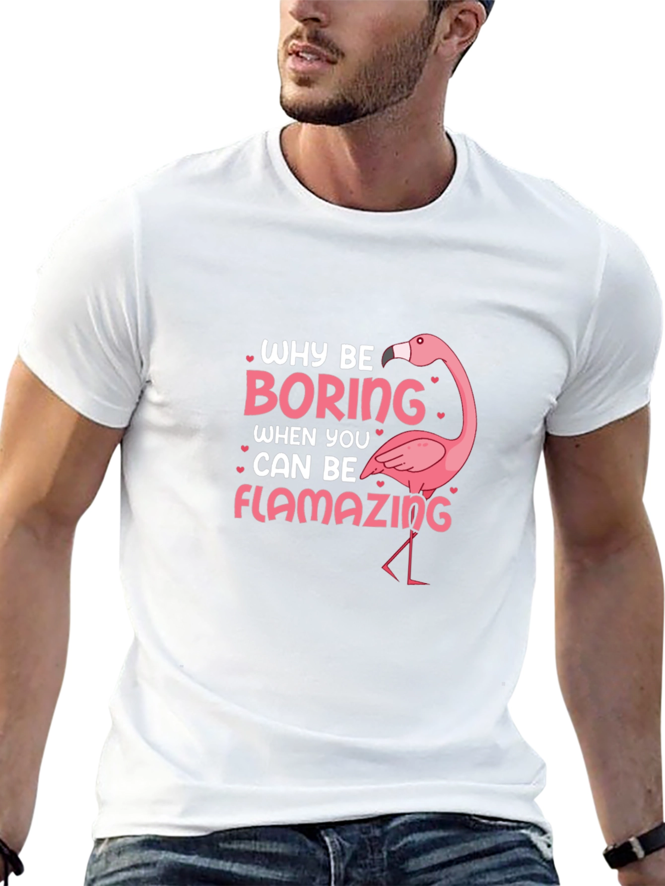 Camiseta Negra con Diseño de Flamenco Flamazing