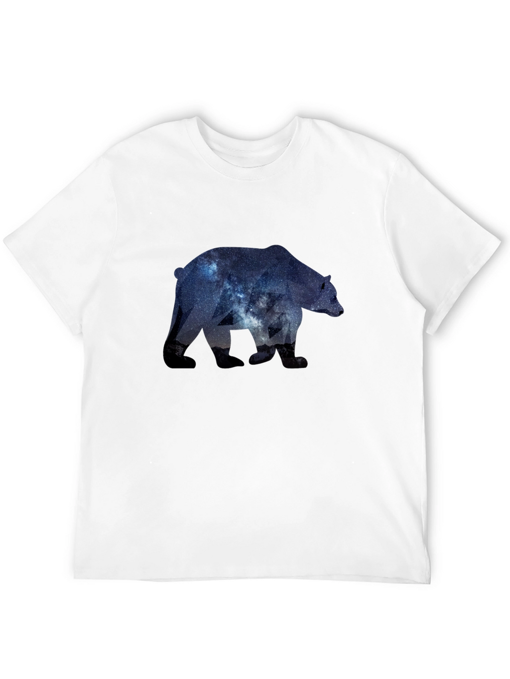 Camiseta Negra con Diseño de Oso Galáctico