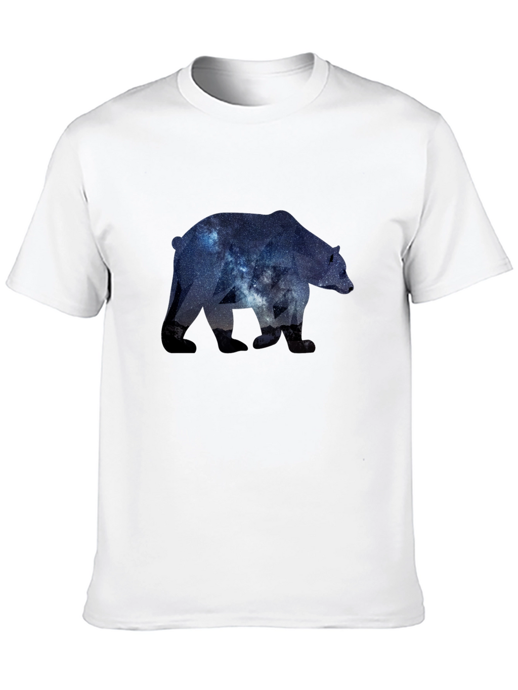 Camiseta Negra con Diseño de Oso Galáctico