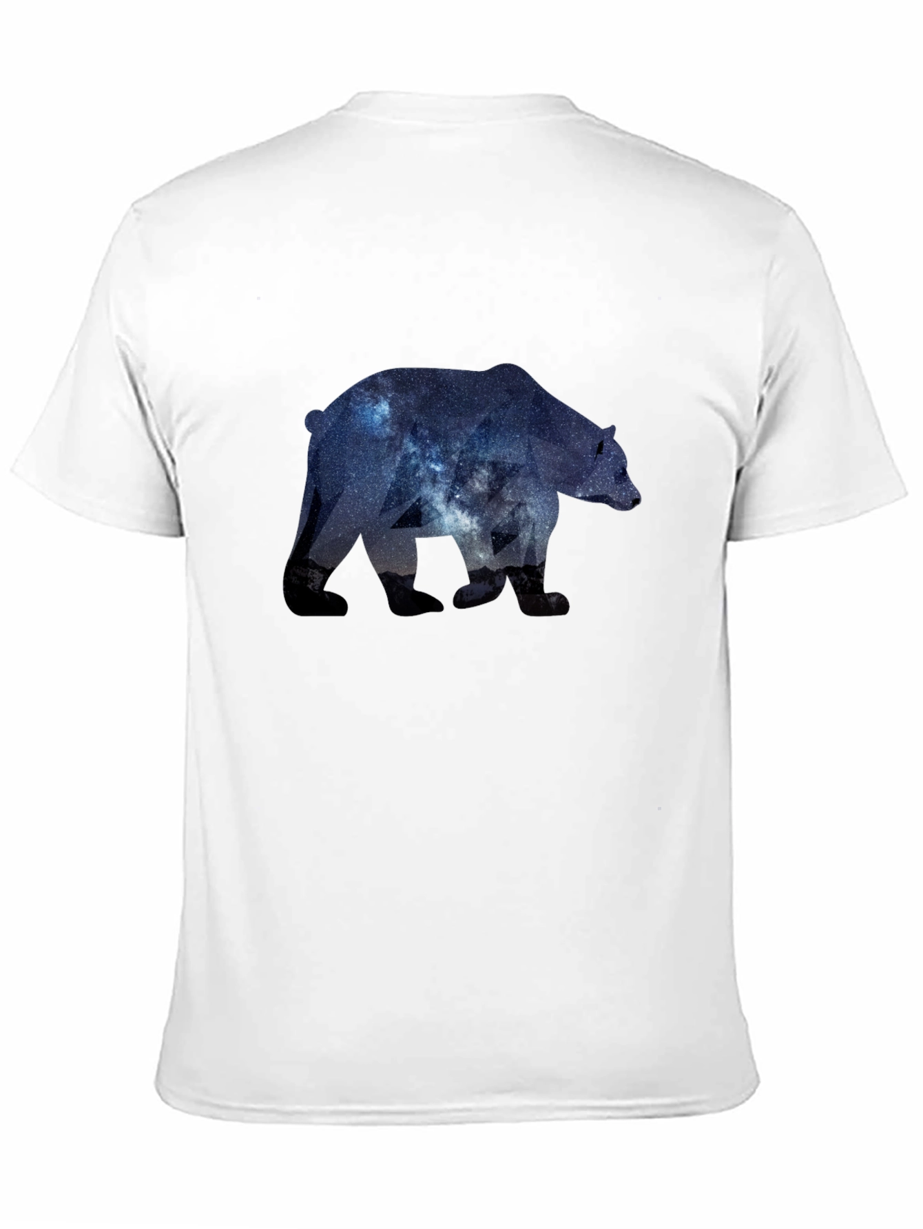 Camiseta Negra con Diseño de Oso Galáctico