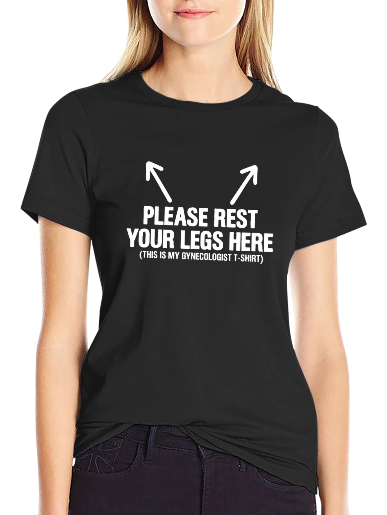 Camiseta Humorística: Por Favor Descanse Sus Piernas Aquí