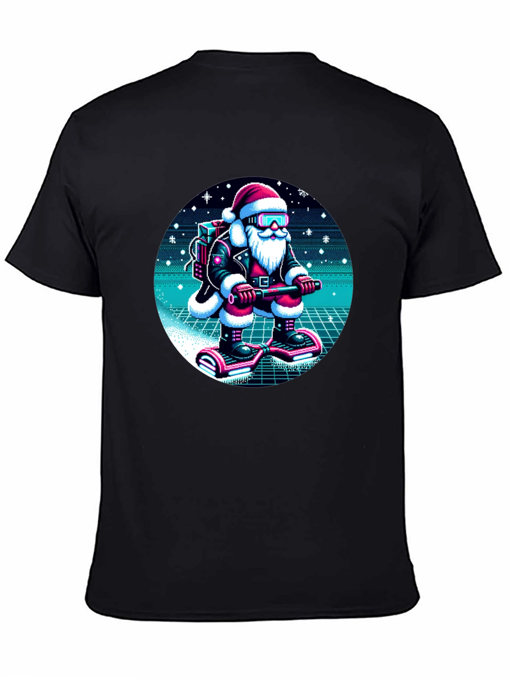 Camiseta Navideña Santa Retro
