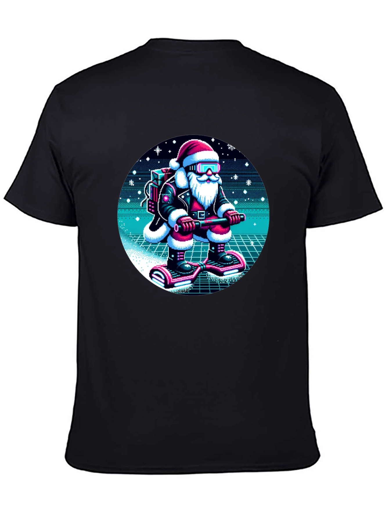 Camiseta Navideña Santa Retro