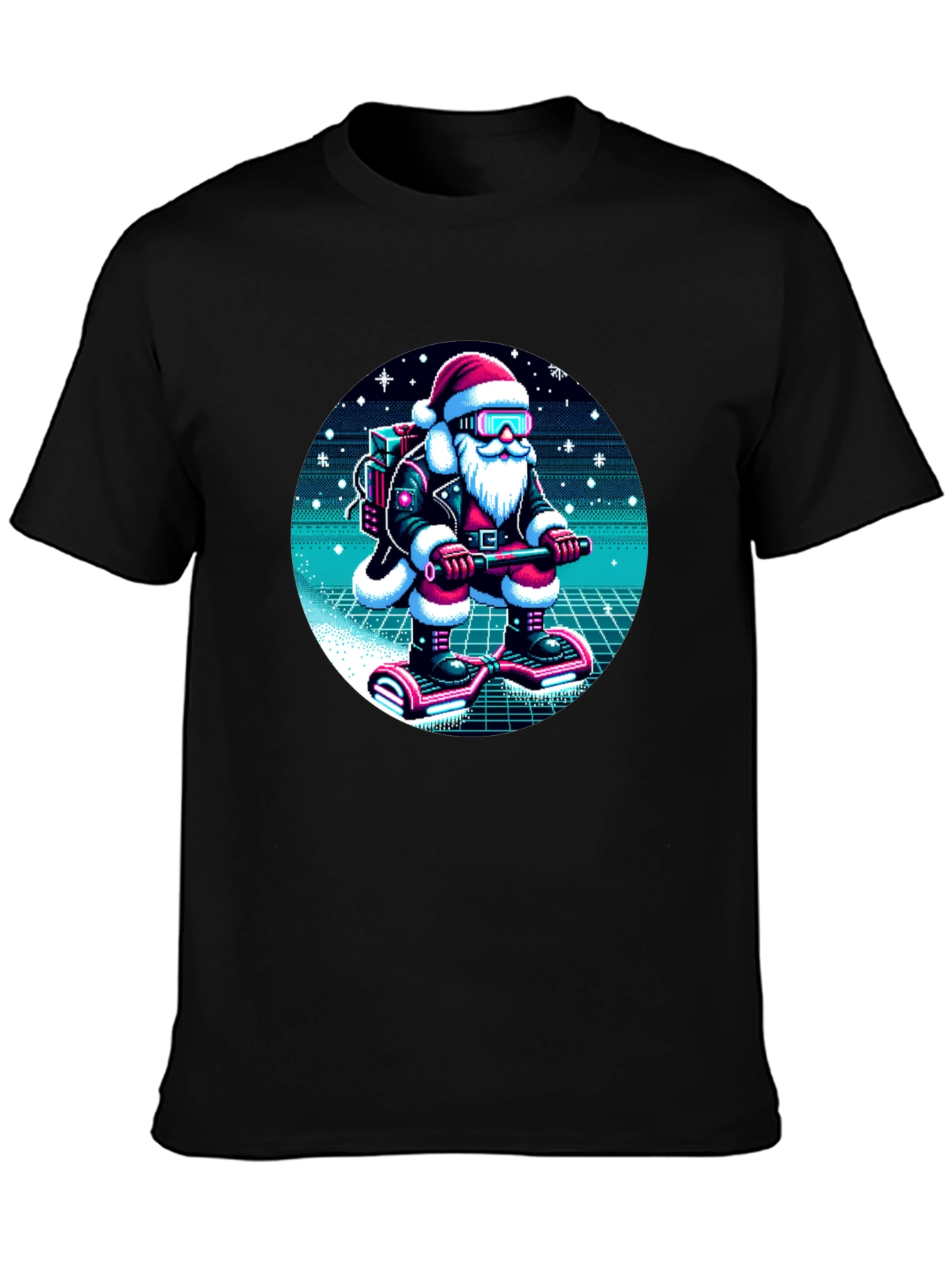 Camiseta Navideña Santa Retro