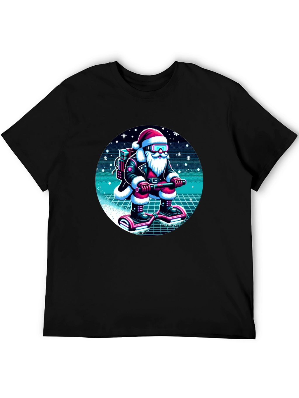 Camiseta Navideña Santa Retro