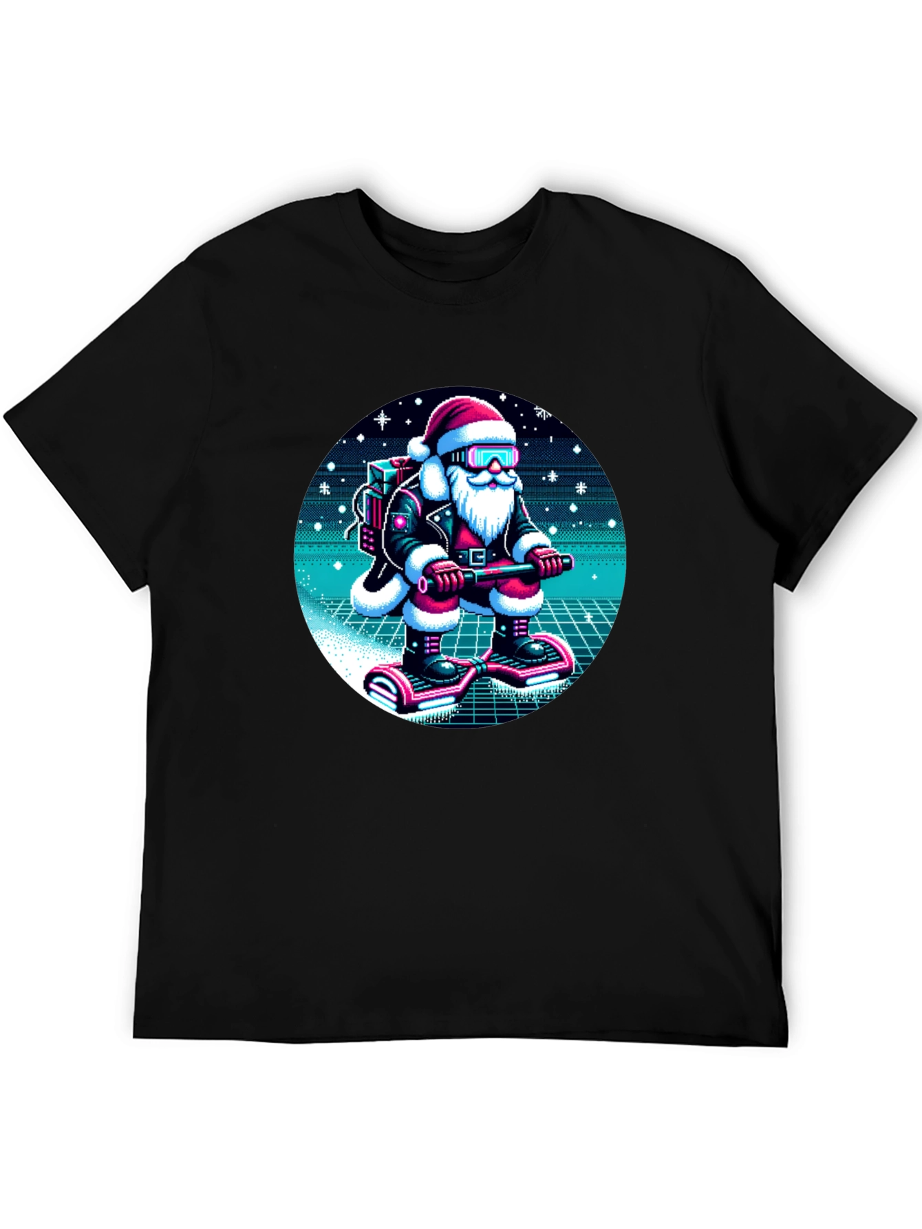 Camiseta Navideña Santa Retro