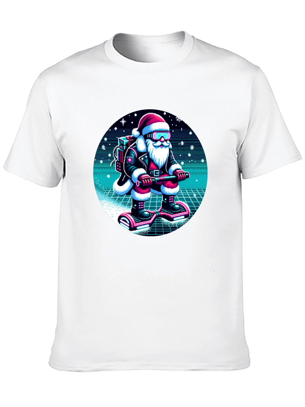 Camiseta Navideña Santa Retro