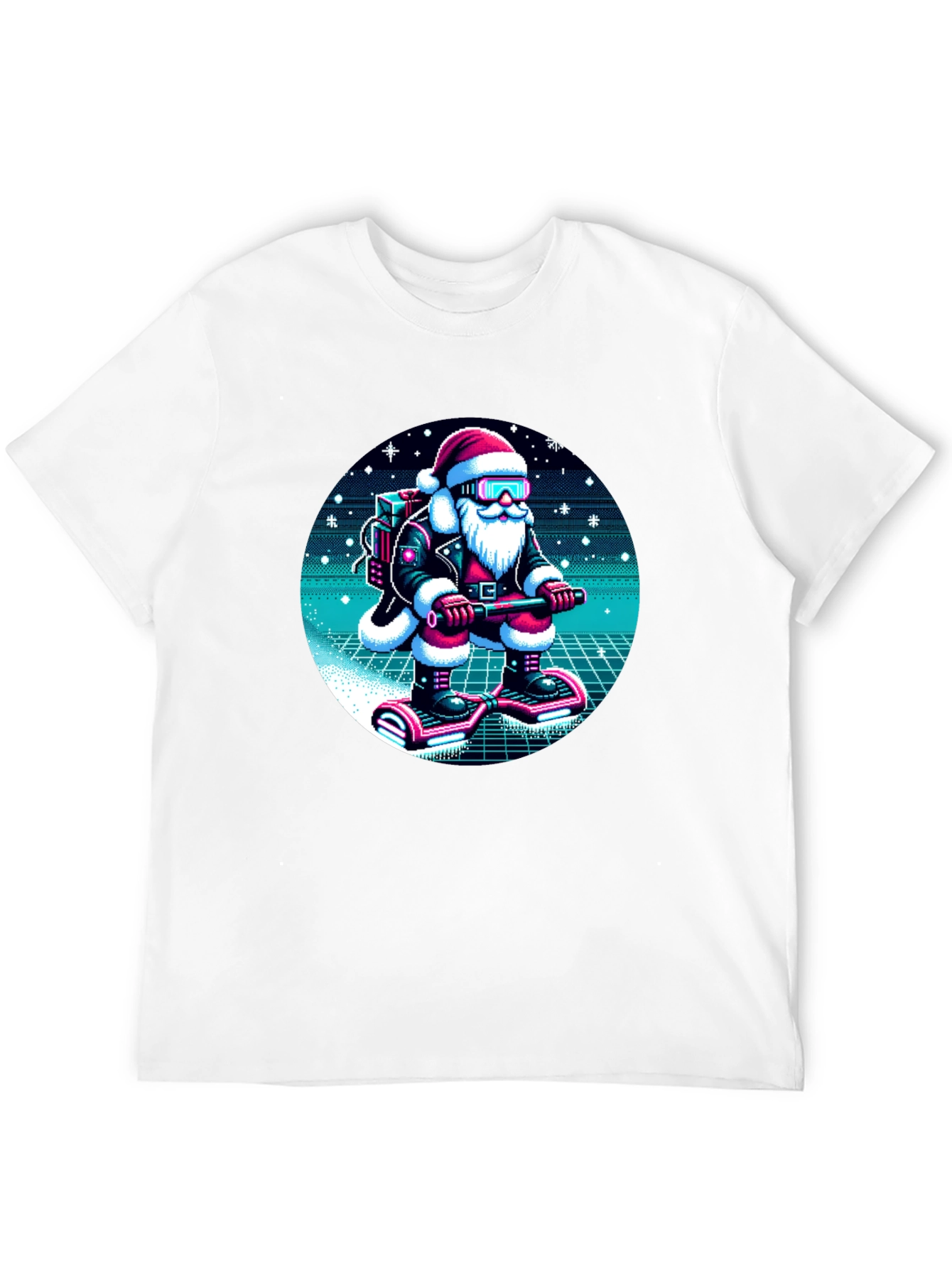 Camiseta Navideña Santa Retro