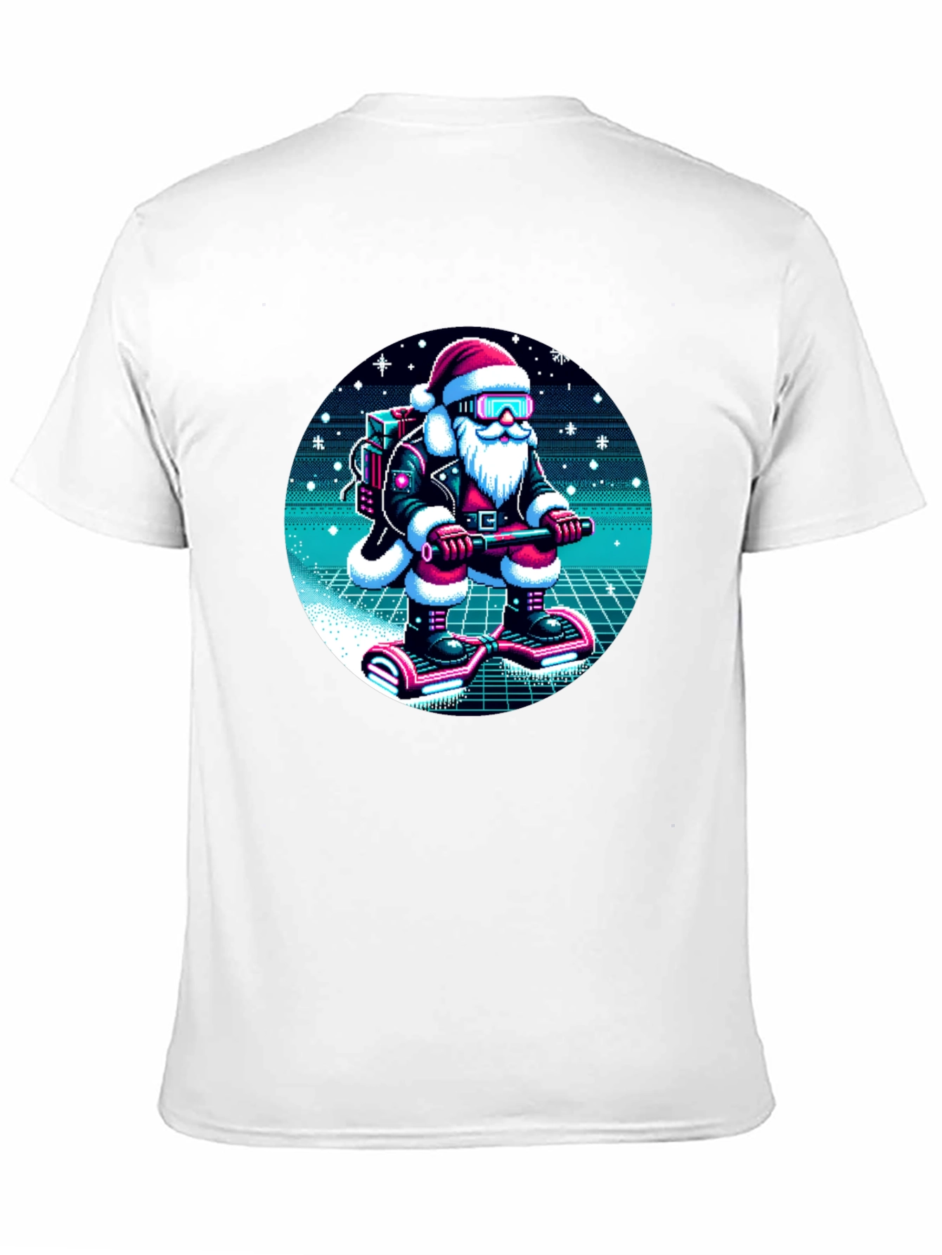 Camiseta Navideña Santa Retro