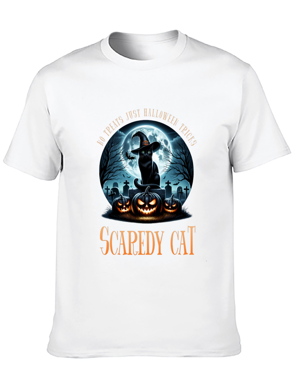 Camiseta Halloween Gato Asustadizo