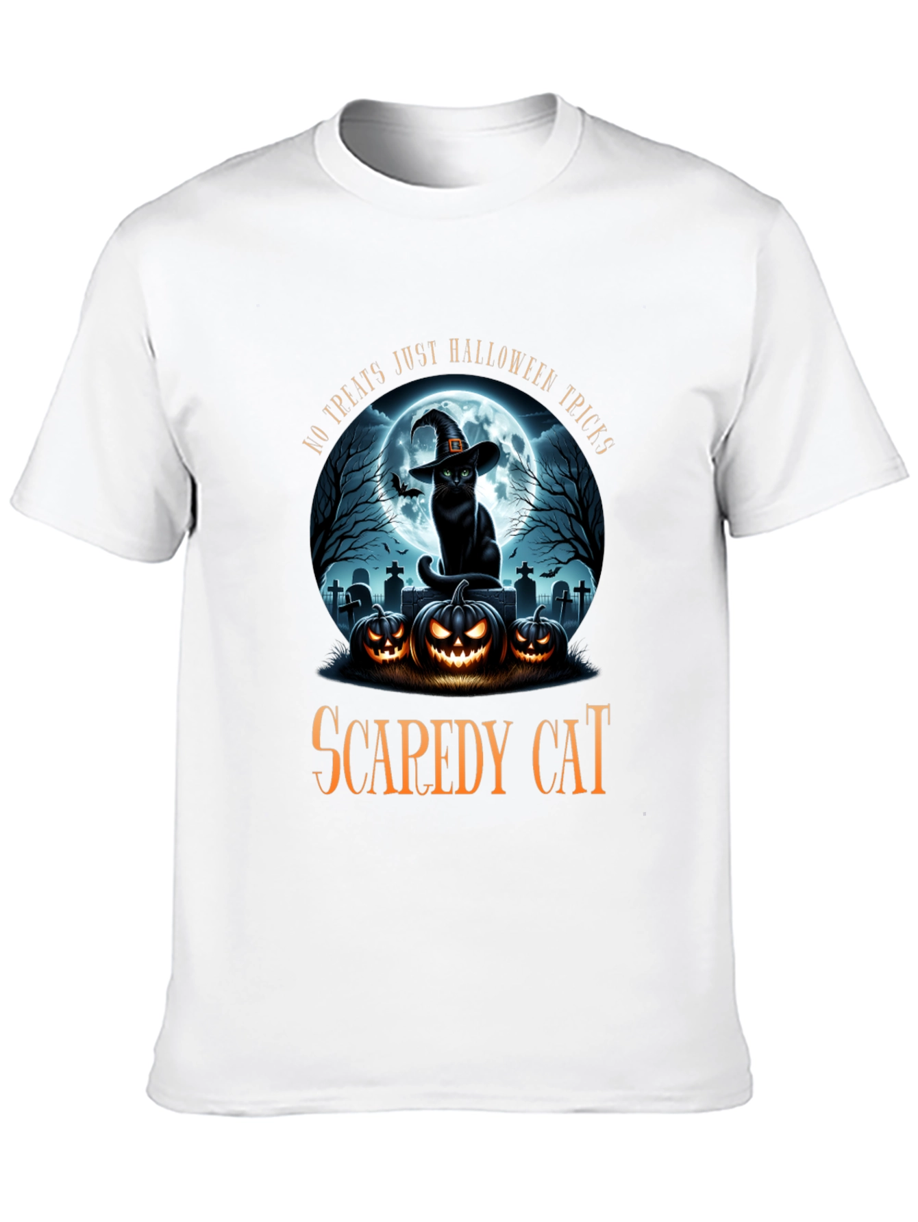 Camiseta Halloween Gato Asustadizo