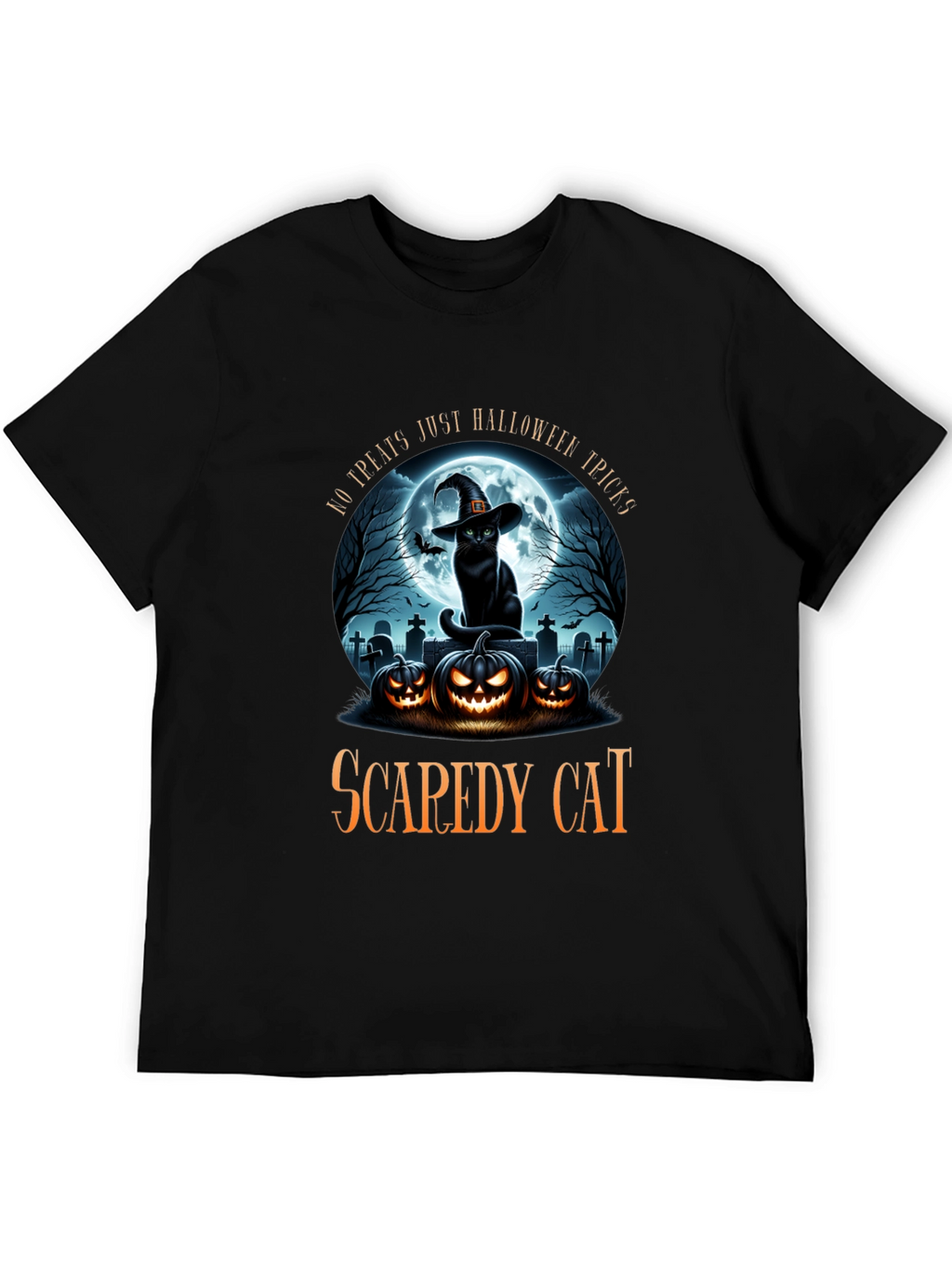Camiseta Halloween Gato Asustadizo