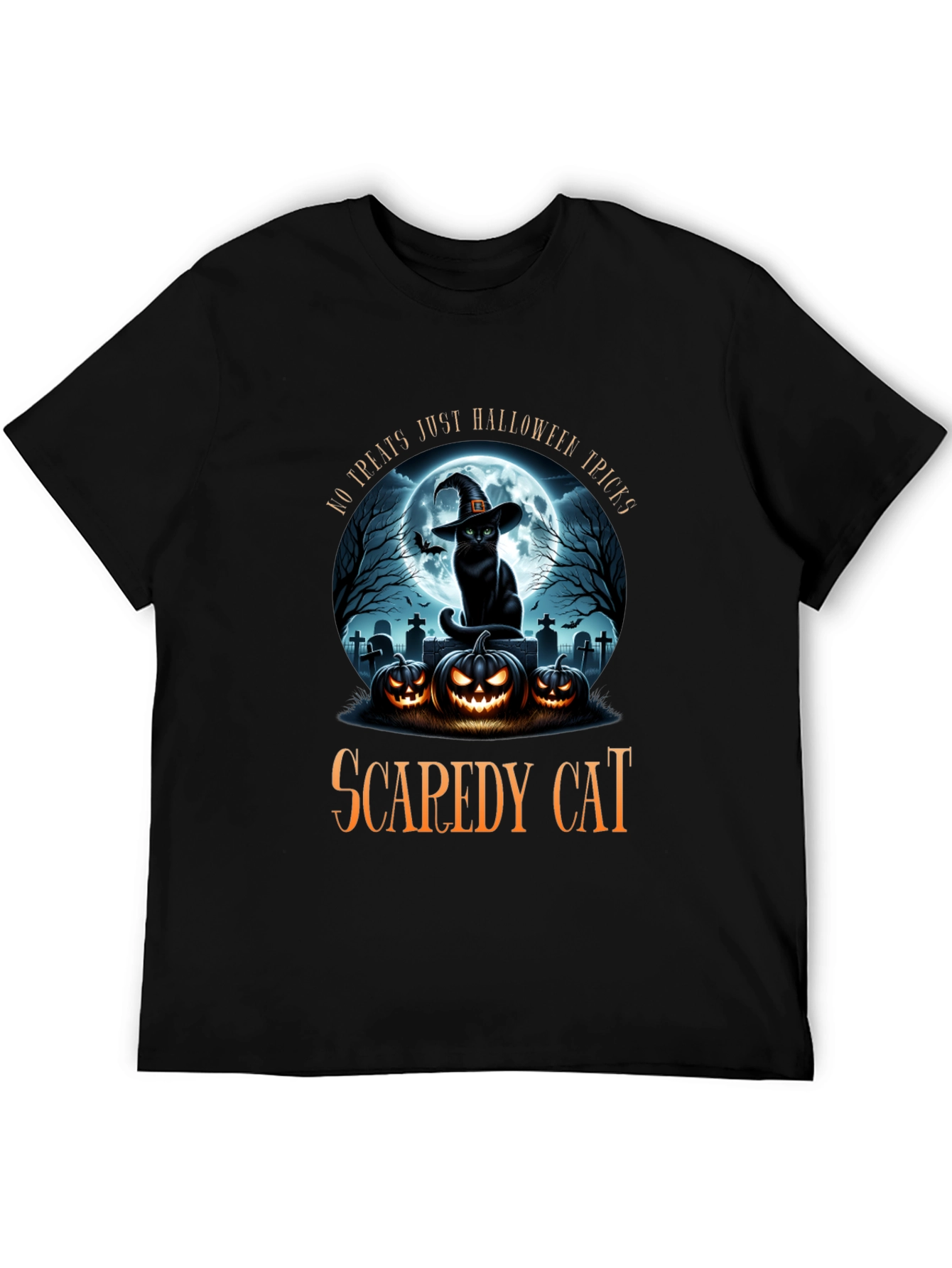 Camiseta Halloween Gato Asustadizo