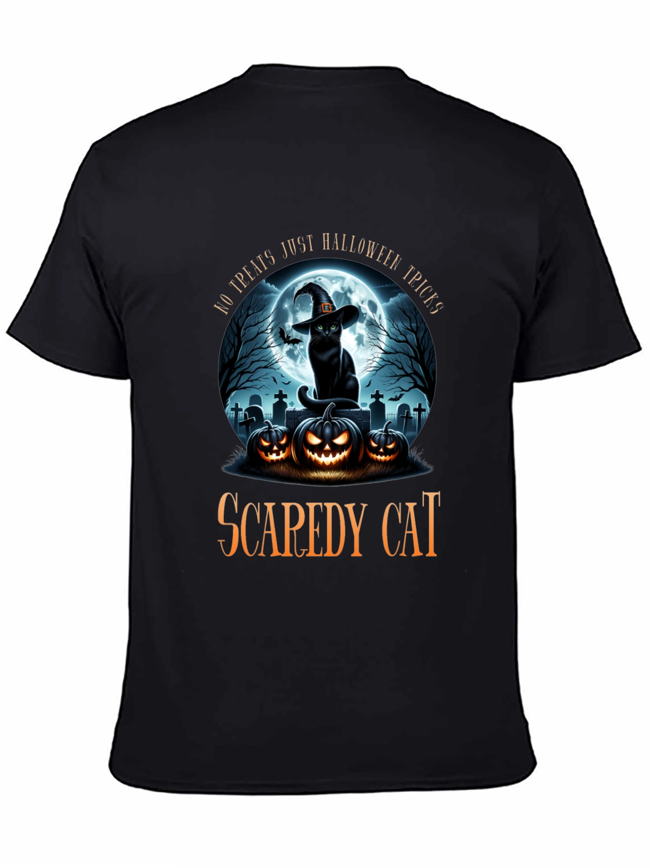 Camiseta Halloween Gato Asustadizo