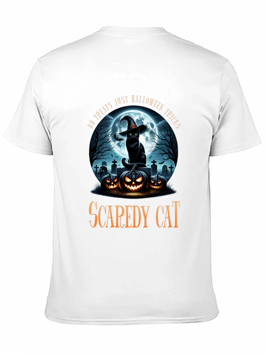Camiseta Halloween Gato Asustadizo