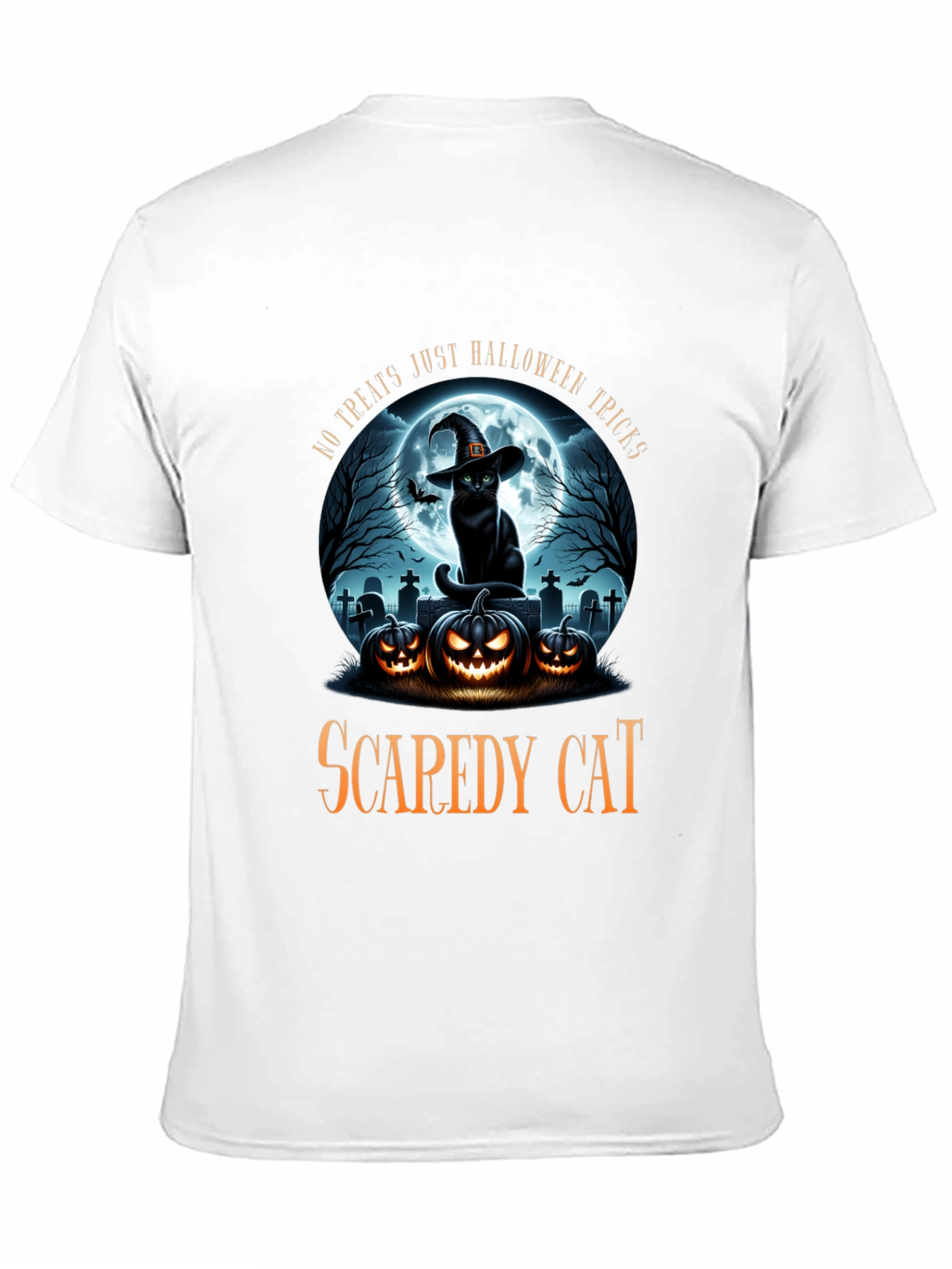 Camiseta Halloween Gato Asustadizo