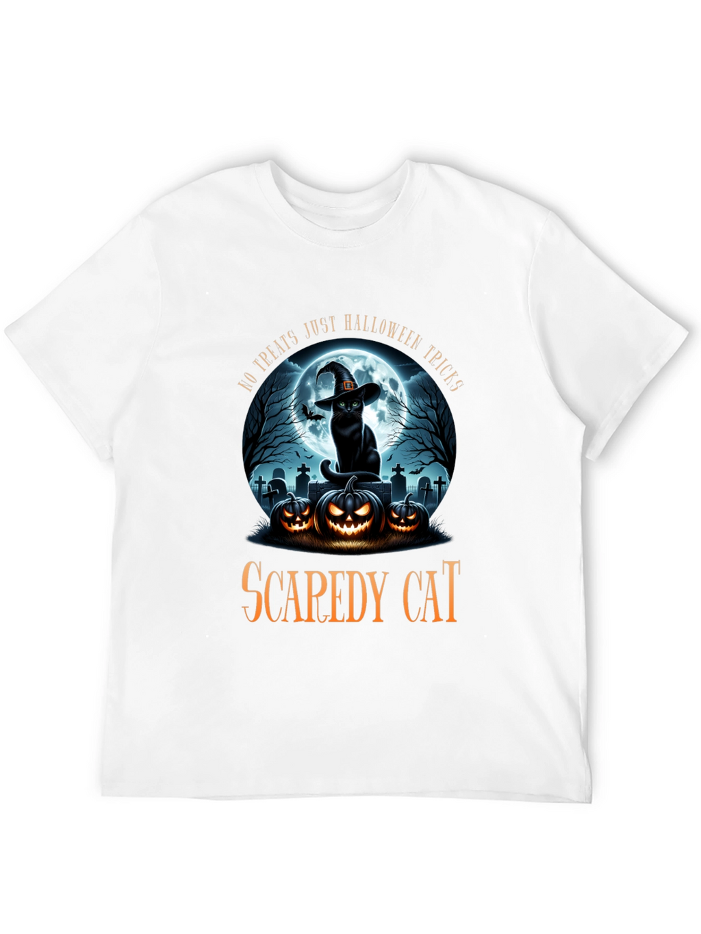 Camiseta Halloween Gato Asustadizo