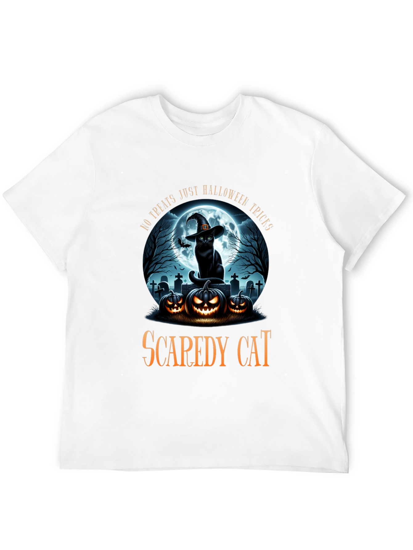 Camiseta Halloween Gato Asustadizo