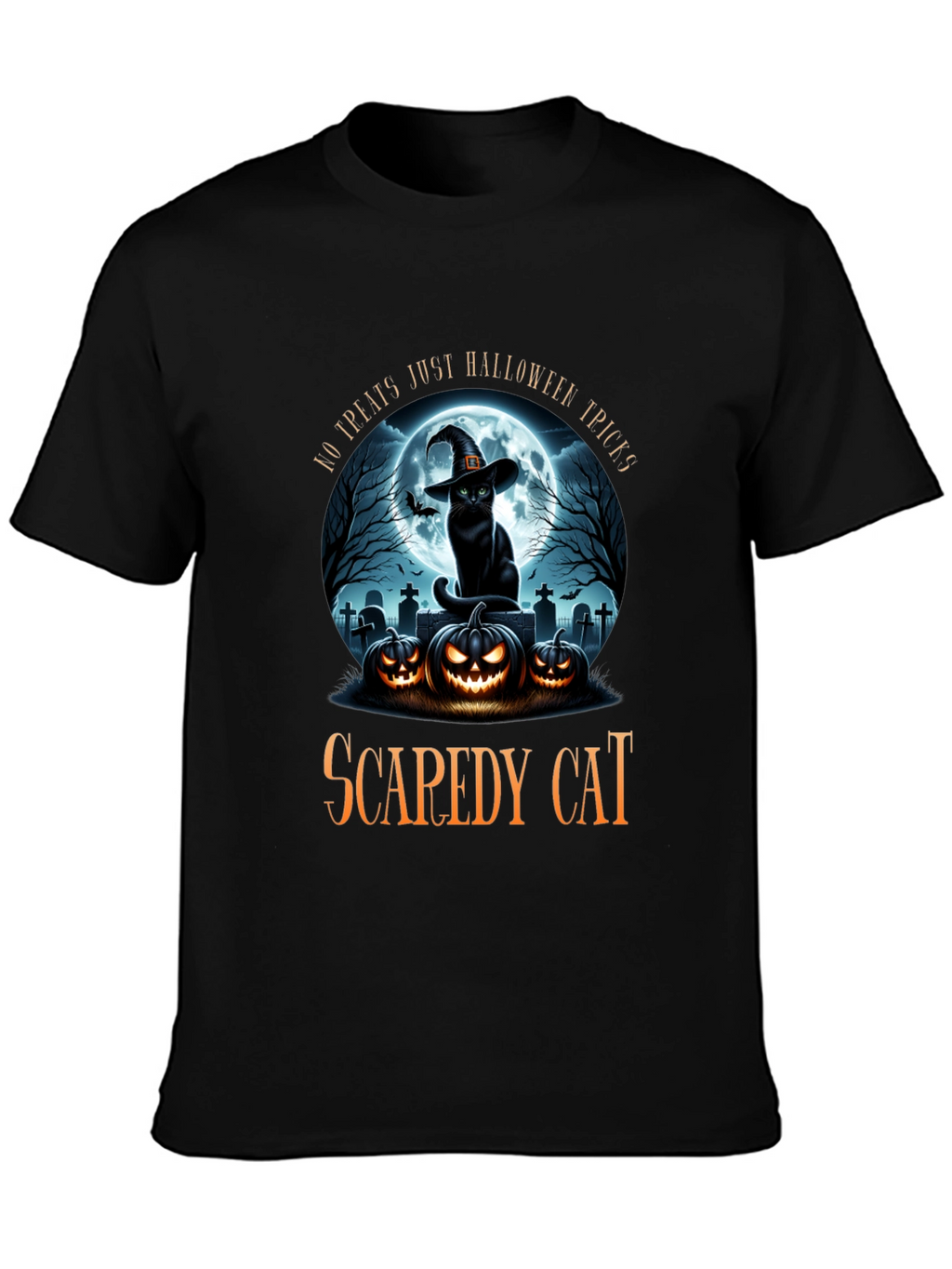 Camiseta Halloween Gato Asustadizo