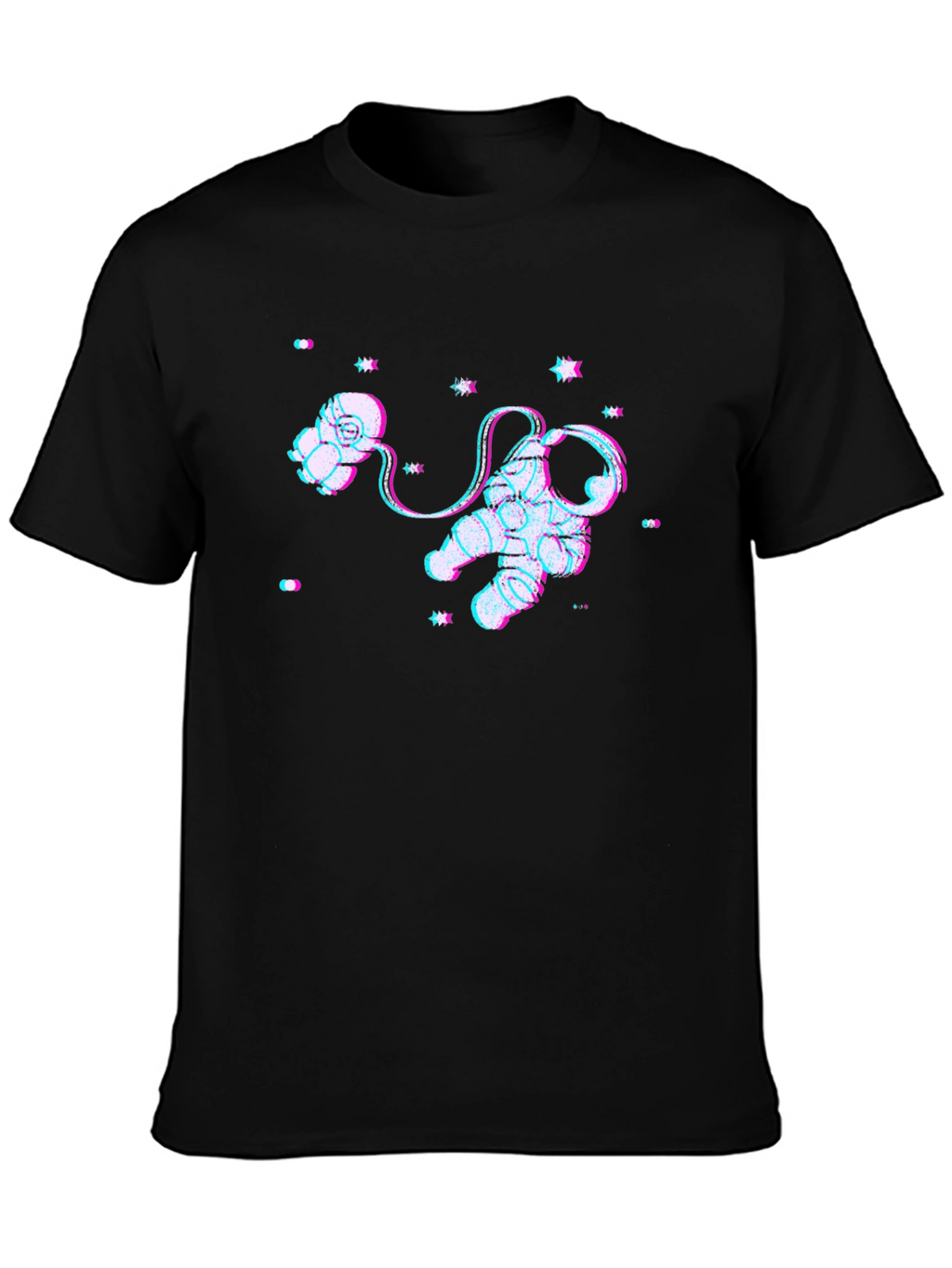 Camiseta Negra con Diseño de Astronauta Espacial