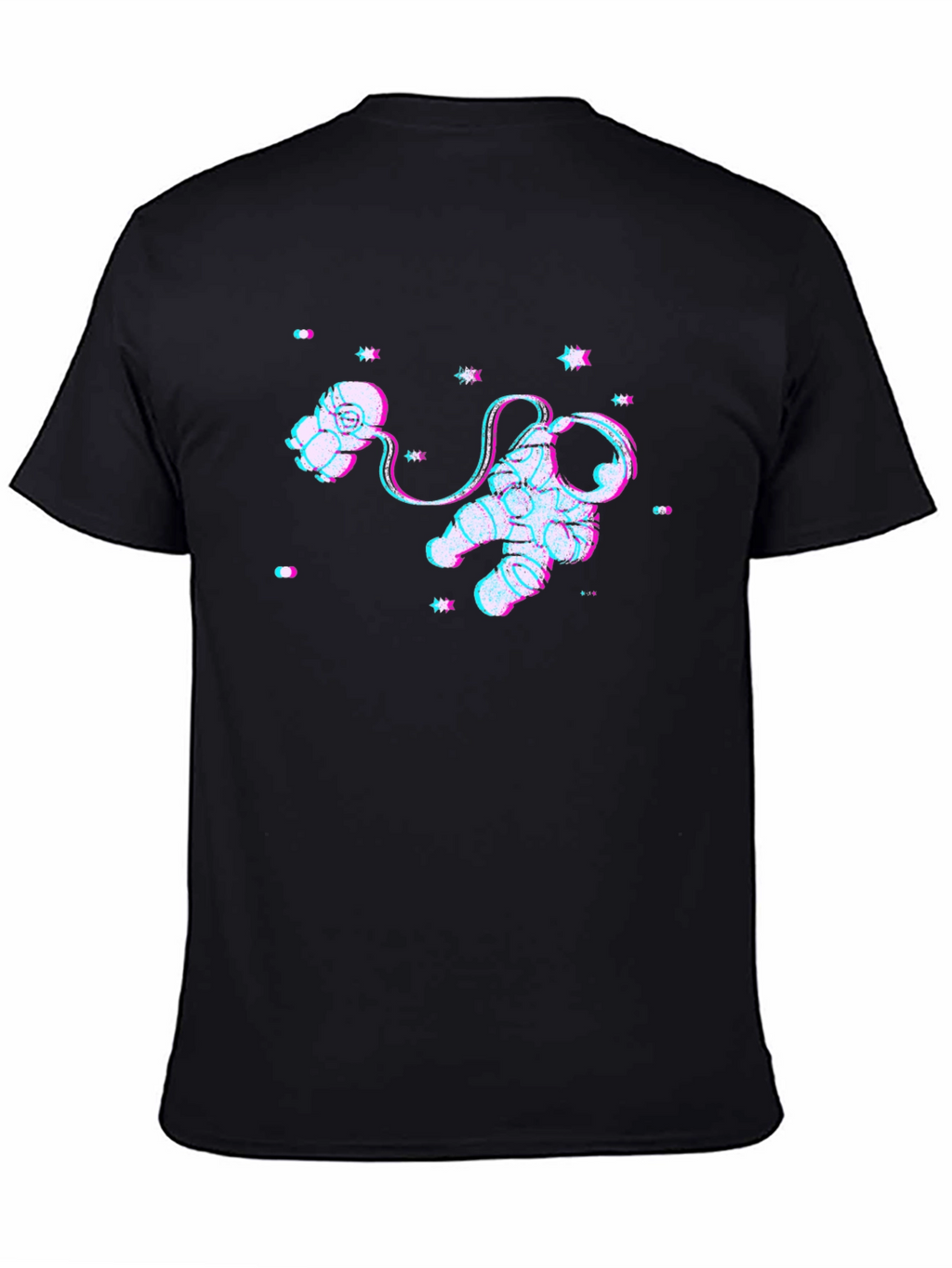 Camiseta Negra con Diseño de Astronauta Espacial